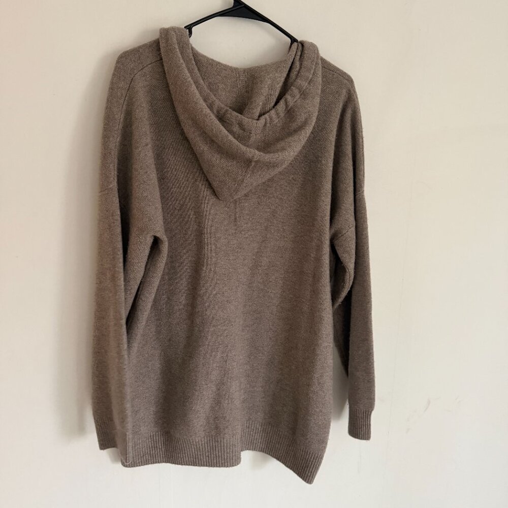 Naadam Cashmino Tunic Hoodie Cashmere Wool Sweater Sz M - Picture 6 of 9